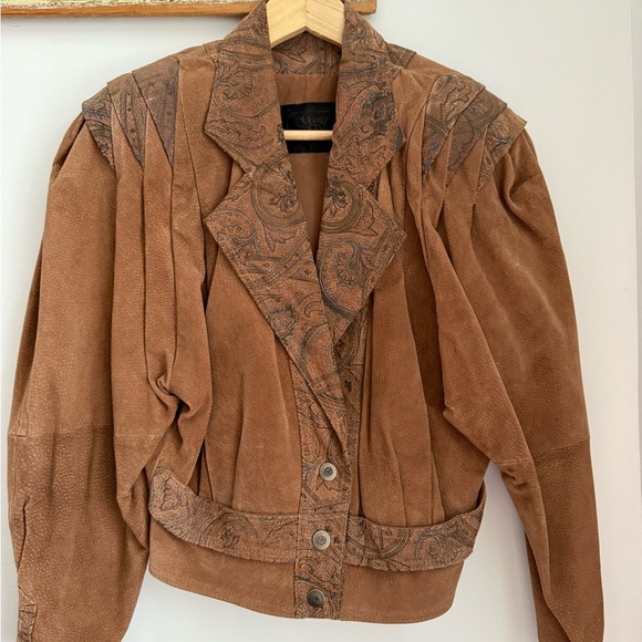 Brown Paisley Women's Blazer - Picture 2 of 3